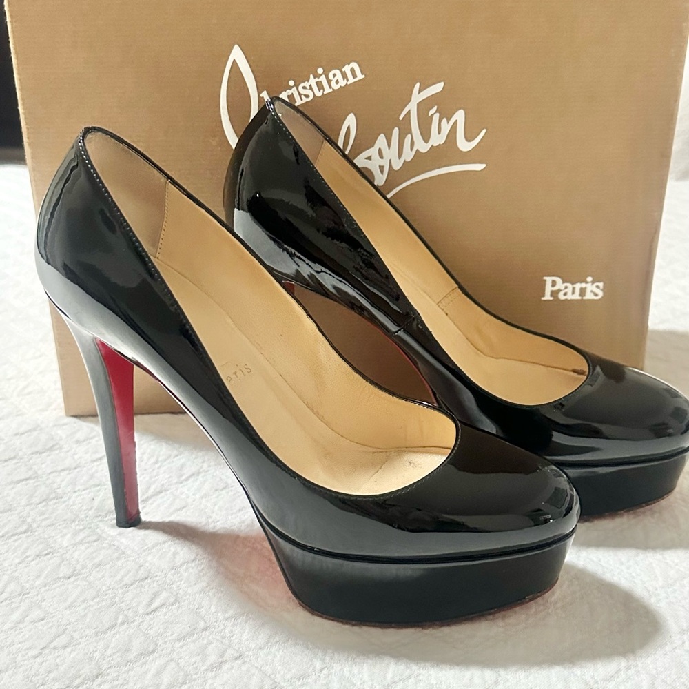 Christian Louboutin Black Patent Leather Pumps